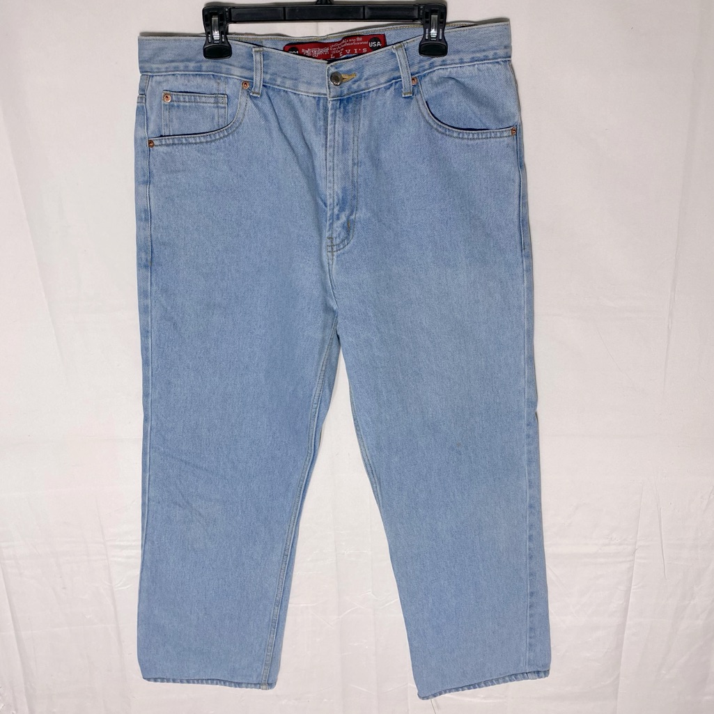 Vintage Levi’s 501 Classic Straight Leg Light Wash Blue Jeans 36 Retro Normcore